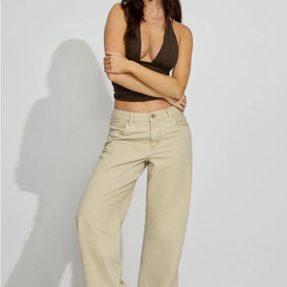 Urban Outfitters Beige Straight Leg Jeans
